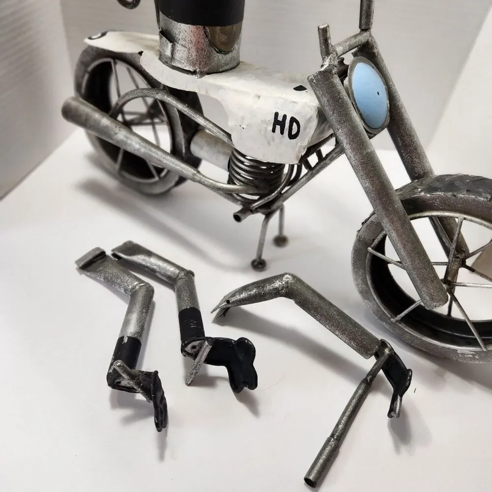 Yardbirds Scrap Metal Art Dog On A Hog Motorcycle Sculpture Richard Kolb Vintage